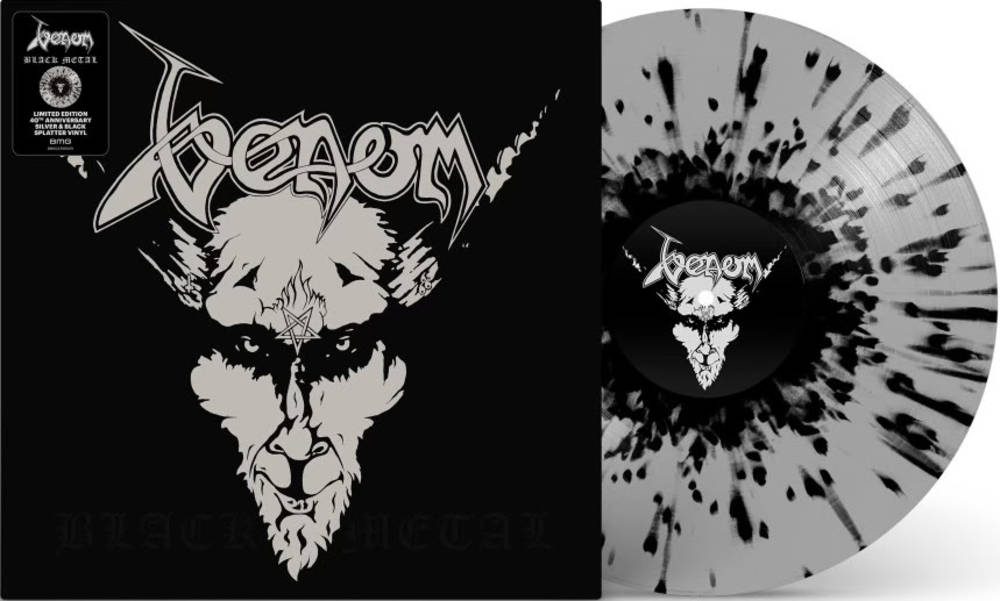 VENOM - BLACK METAL LIMITED SILVER/BLACK SPLATTER LTD ED LP